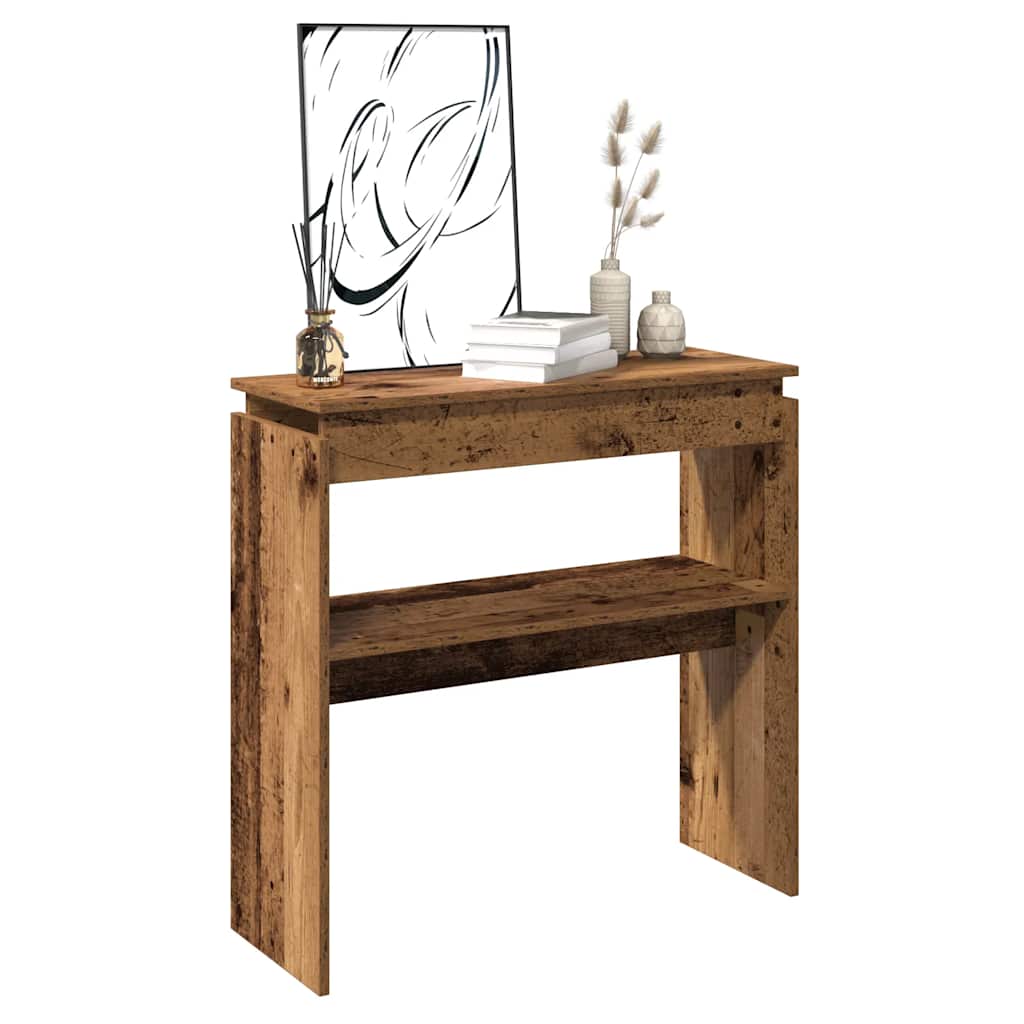 Mesa consola 102x30x80 cm derivados de madeira madeira velha