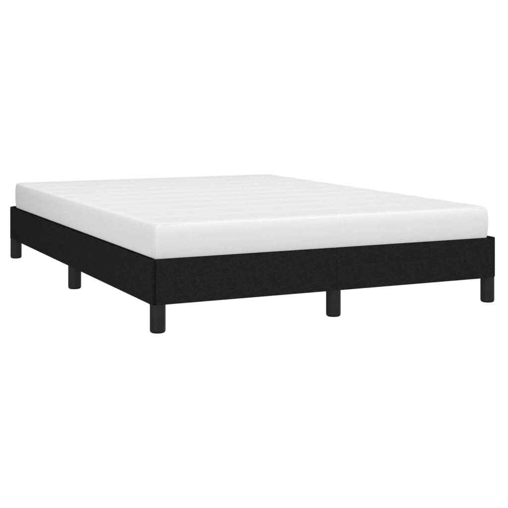 Estrutura de cama sem colchão 140x200 cm tecido preto