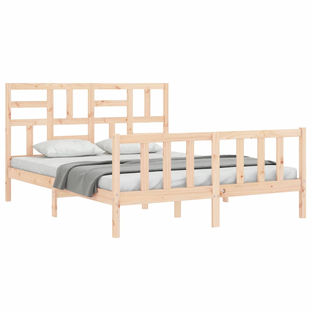 Cama sem colchão 160x200 cm madeira de pinho maciça