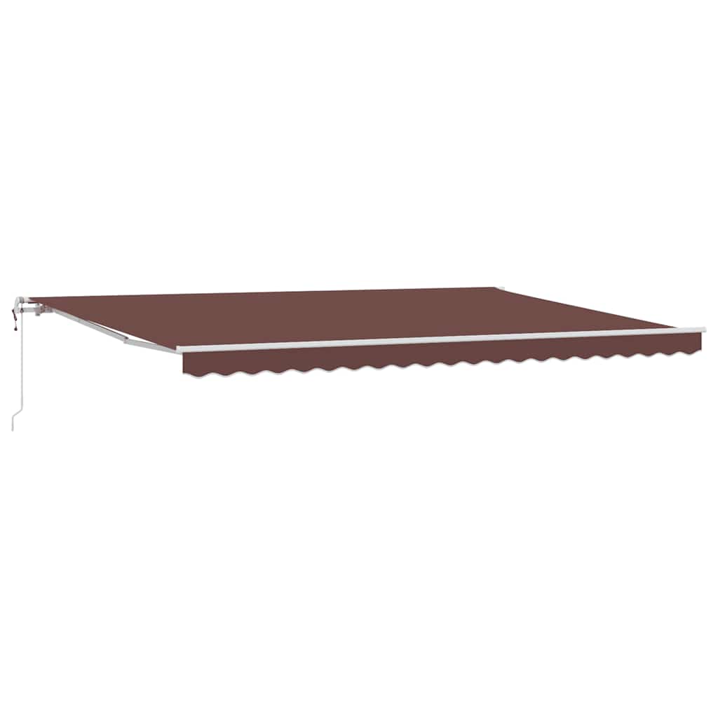 Toldo retrátil automático 500x300 cm castanho