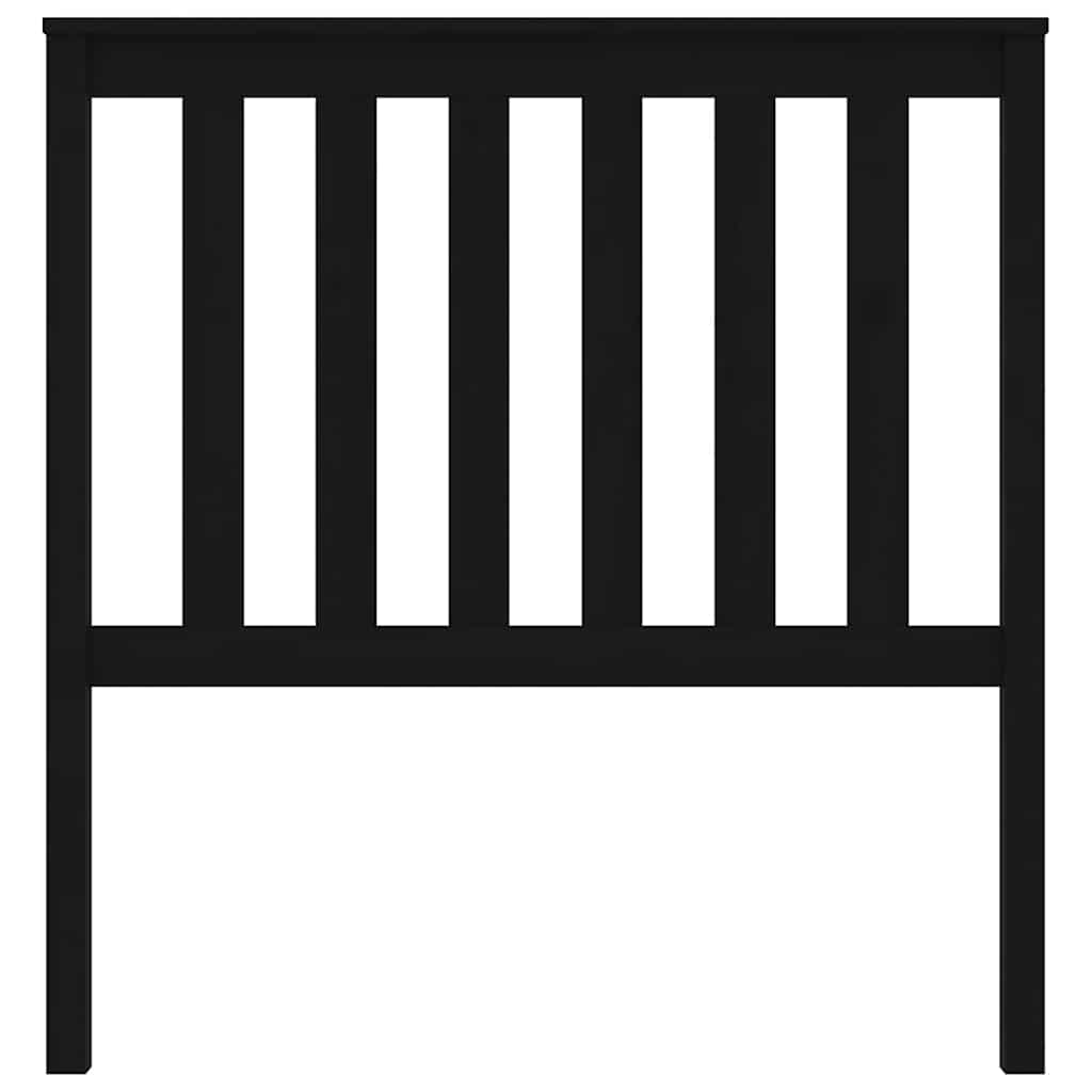 Cabeceira de cama 96x6x101 cm pinho maciço preto