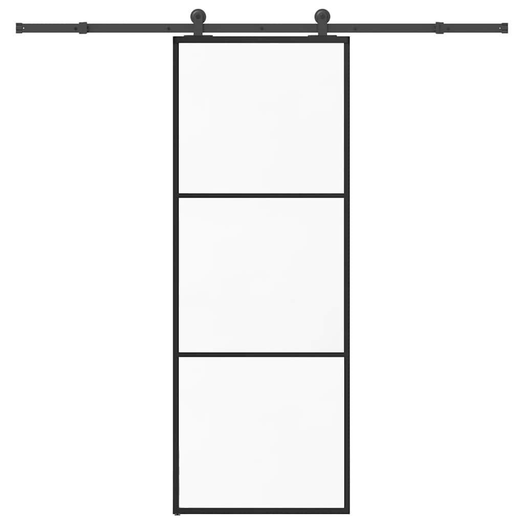 Porta deslizante c/ conj. ferragens 76x205cm vidro esg/alumínio