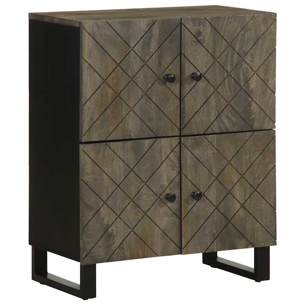 Aparador preto 60x33x75 cm madeira de mangueira maciça