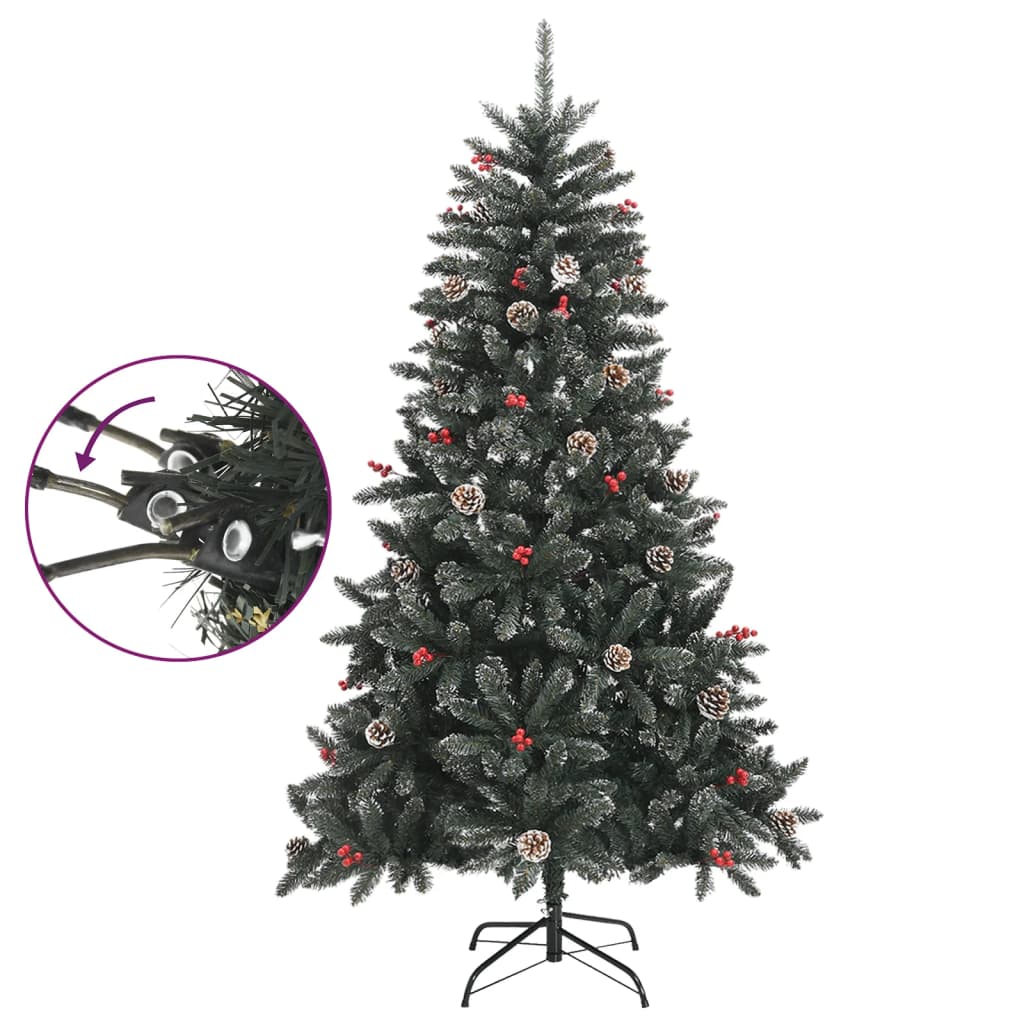 Árvore de natal artificial com suporte 150 cm PVC verde