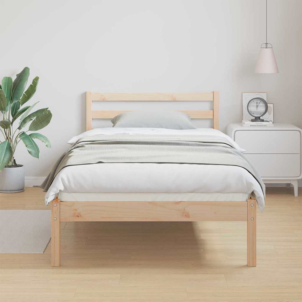 Estrutura da cama com cabeceira castanho 225,5 x 85,5 x 69,5 cm