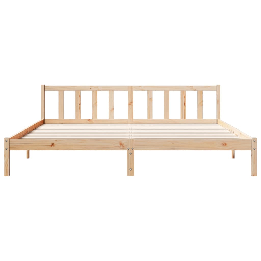 Cama extra longa sem colchão 180x210 cm madeira de pinho maciça