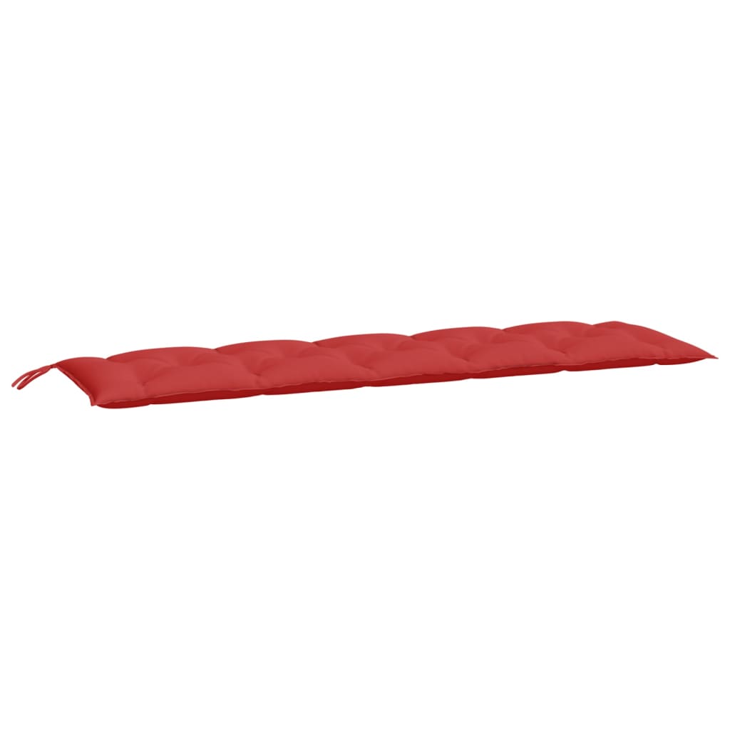 Almofadões banco jardim 2 pcs 180x50x7cm tecido oxford vermelho