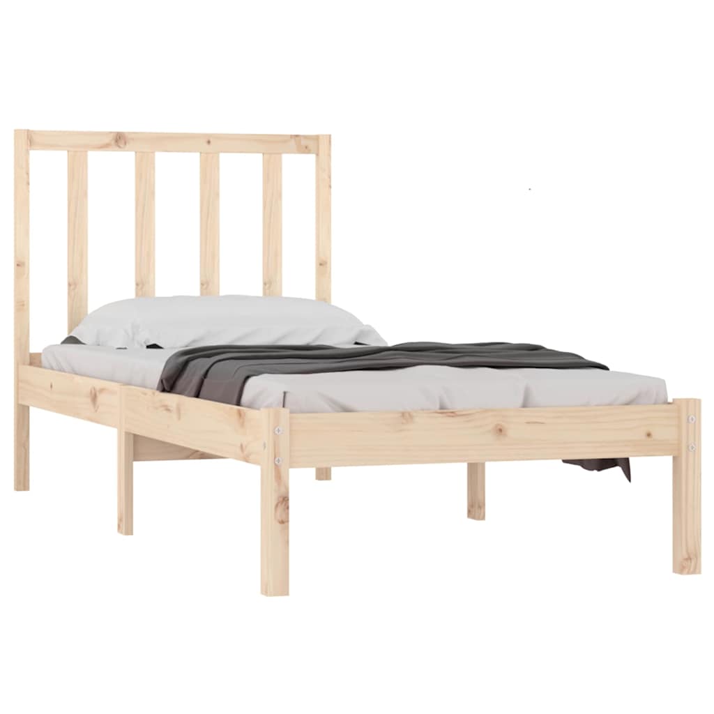 Cama sem colchão 75x190 cm madeira de pinho maciça