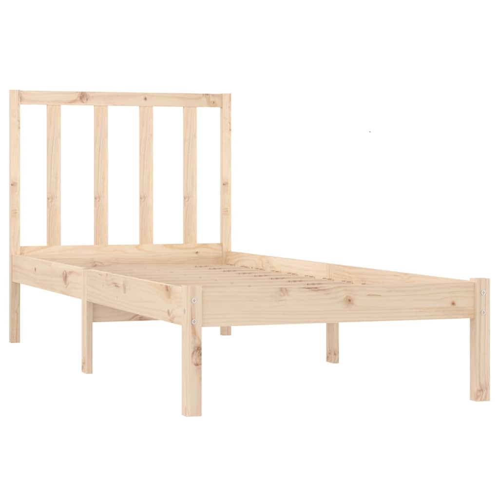 Cama sem colchão 75x190 cm madeira de pinho maciça
