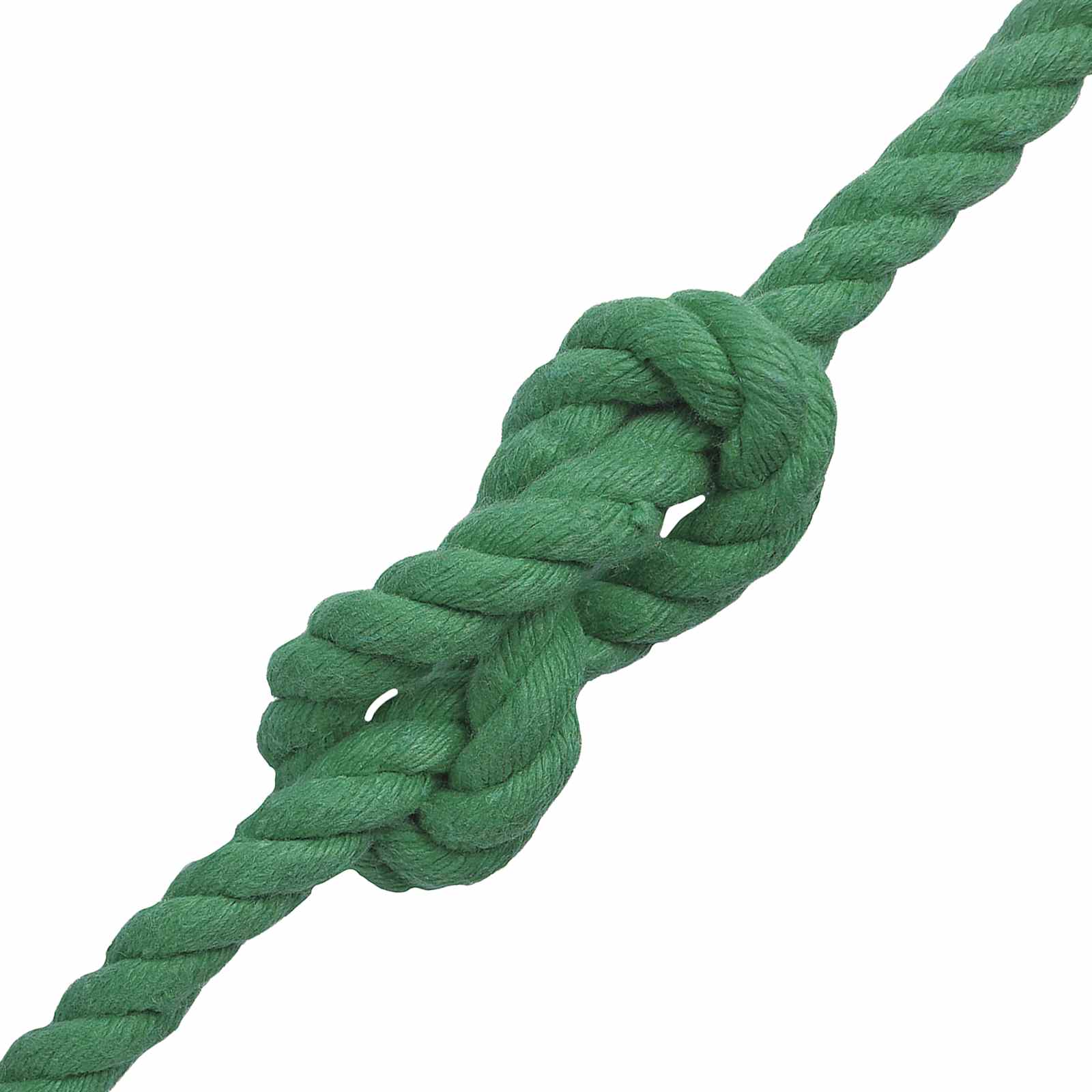 Corda de algodão 10 mm 50 m verde 100% algodão