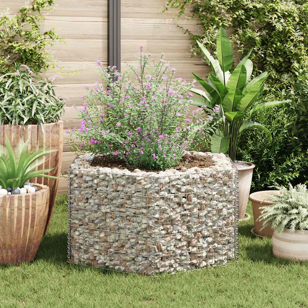 Canteiro elevado/cesto gabião hexagonal 100x90x50 cm