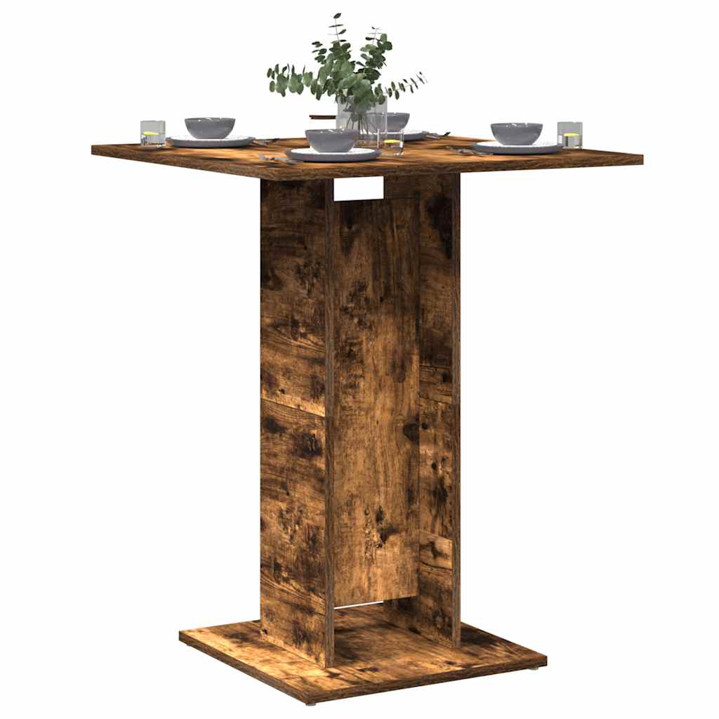 Mesa de bistrô 60x60x75cm derivados de madeira carvalho fumado