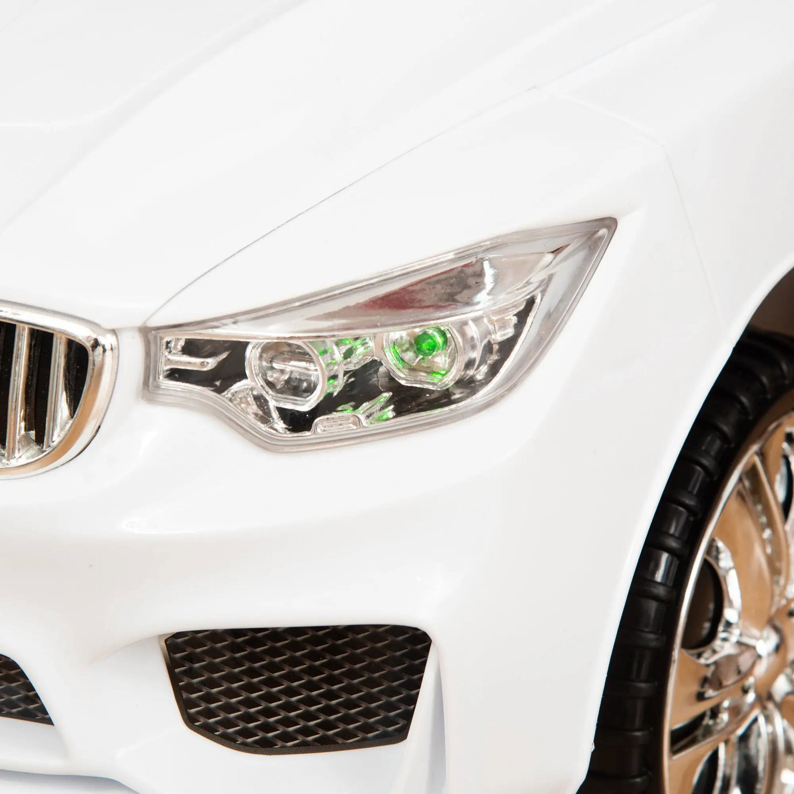 Carro Andador para Crianças de 18-36 Meses com Faróis Música Buzina Volante Compartimento de Armazenamento e Alça para Empurrar