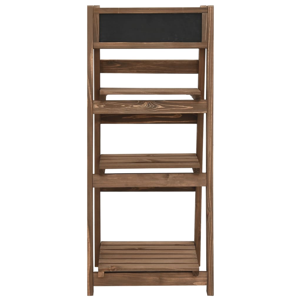 Suporte plantas c/ quadro-negro 3 prateleiras 40x30x90 cm abeto