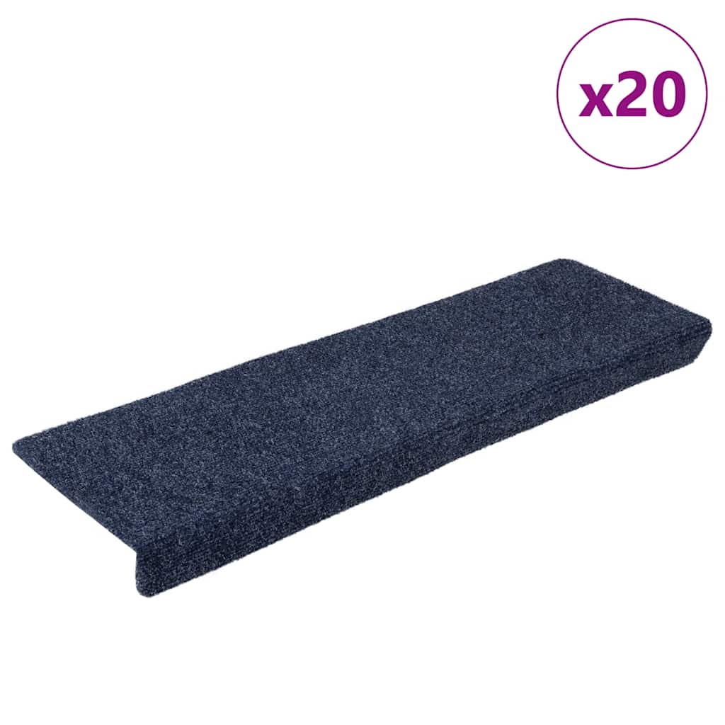Tapetes de escada autoadesivos 20 peças 65x21x4 cm antracite borda retangular
