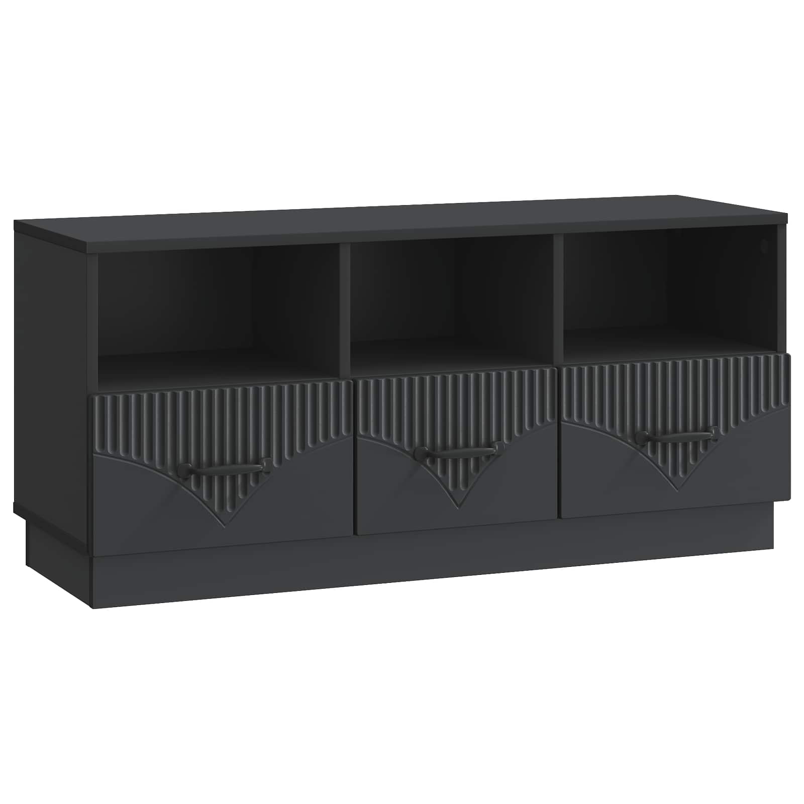 Gabinete para TV preto 102 x 34,5 x 47 cm derivados de madeira