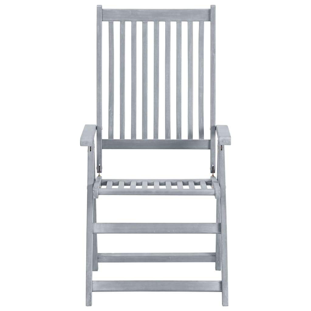 Cadeiras jardim reclináveis c/ almofadões 6 pcs acácia maciça