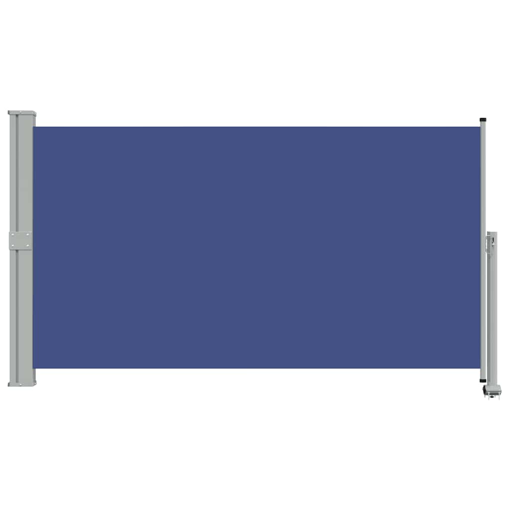 Toldo lateral retrátil para pátio 140x300 cm azul
