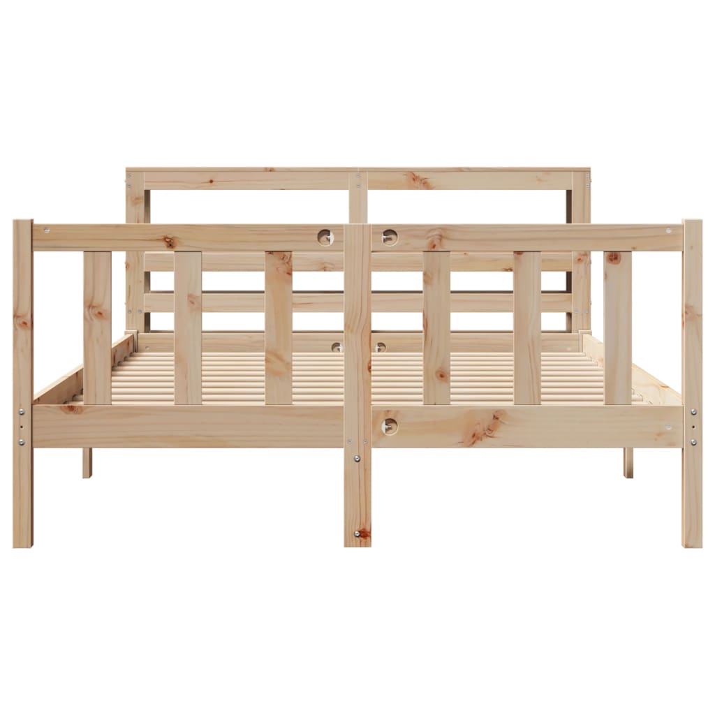 Cama sem colchão 140x200 cm madeira de pinho maciça