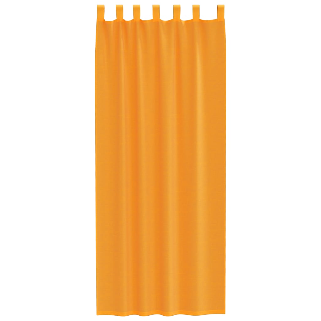 Cortinas de voile com laços 2 pcs laranja 140x260 cm