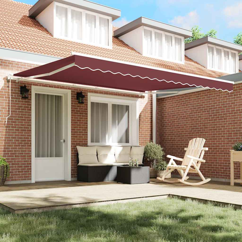 Toldo retrátil automático 400x300 cm bordô