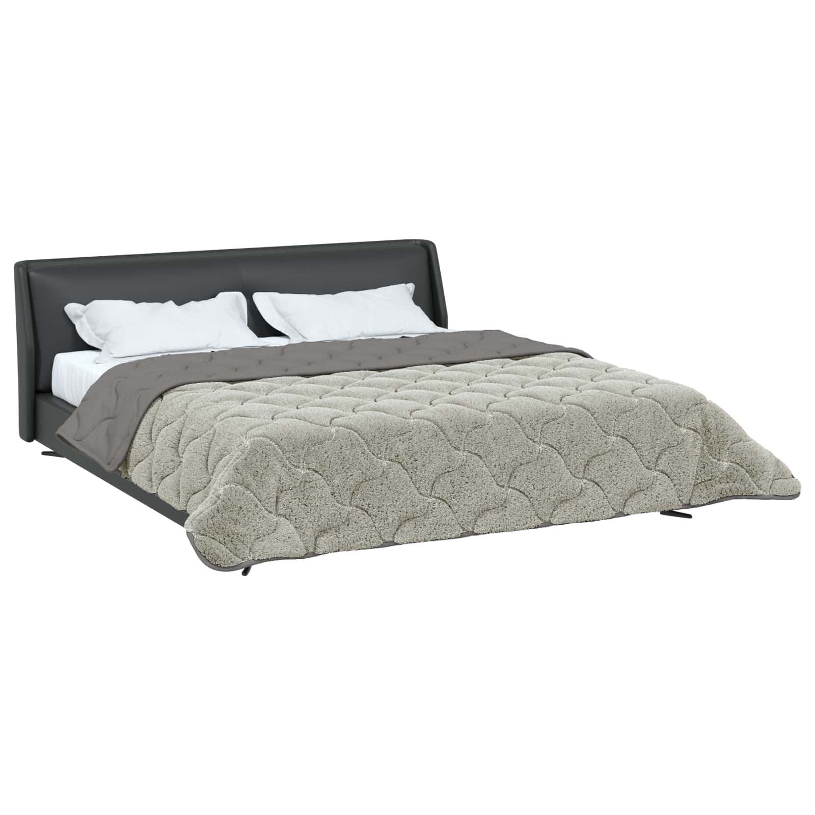 Duvet de ano inteiro colchonete cinzento-claro 200 x 200 cm