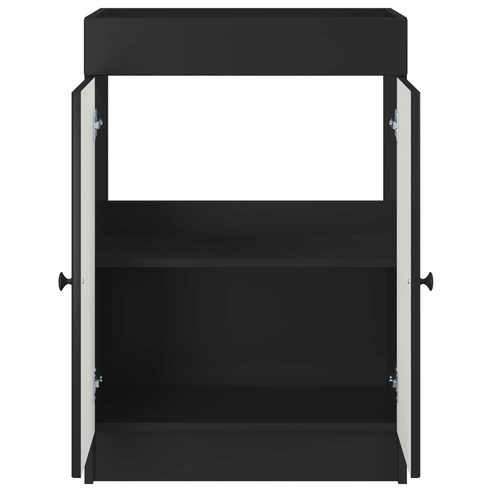 Armário de banheiro embaixo da pia preto 78,5 x 37,5 x 81 cm
