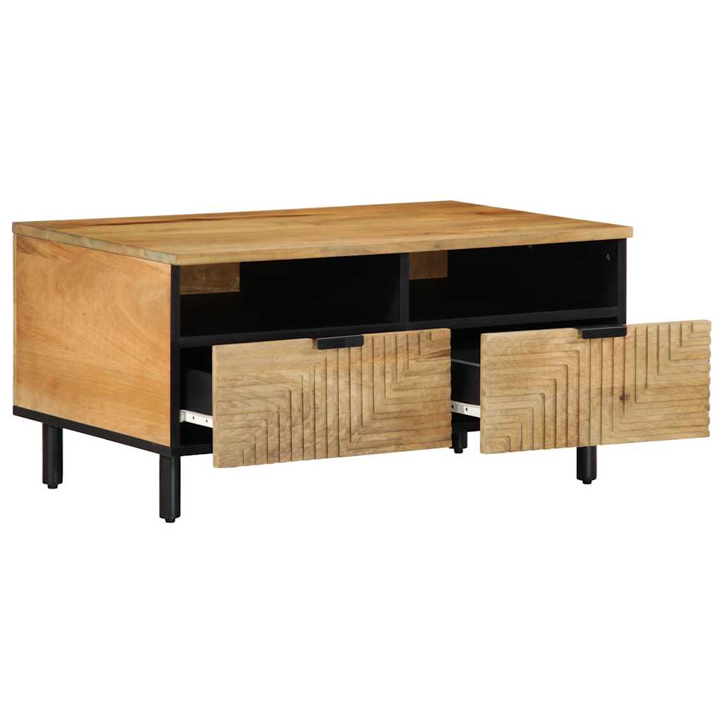 Mesa de centro 80x54x40 cm madeira de mangueira maciça castanho