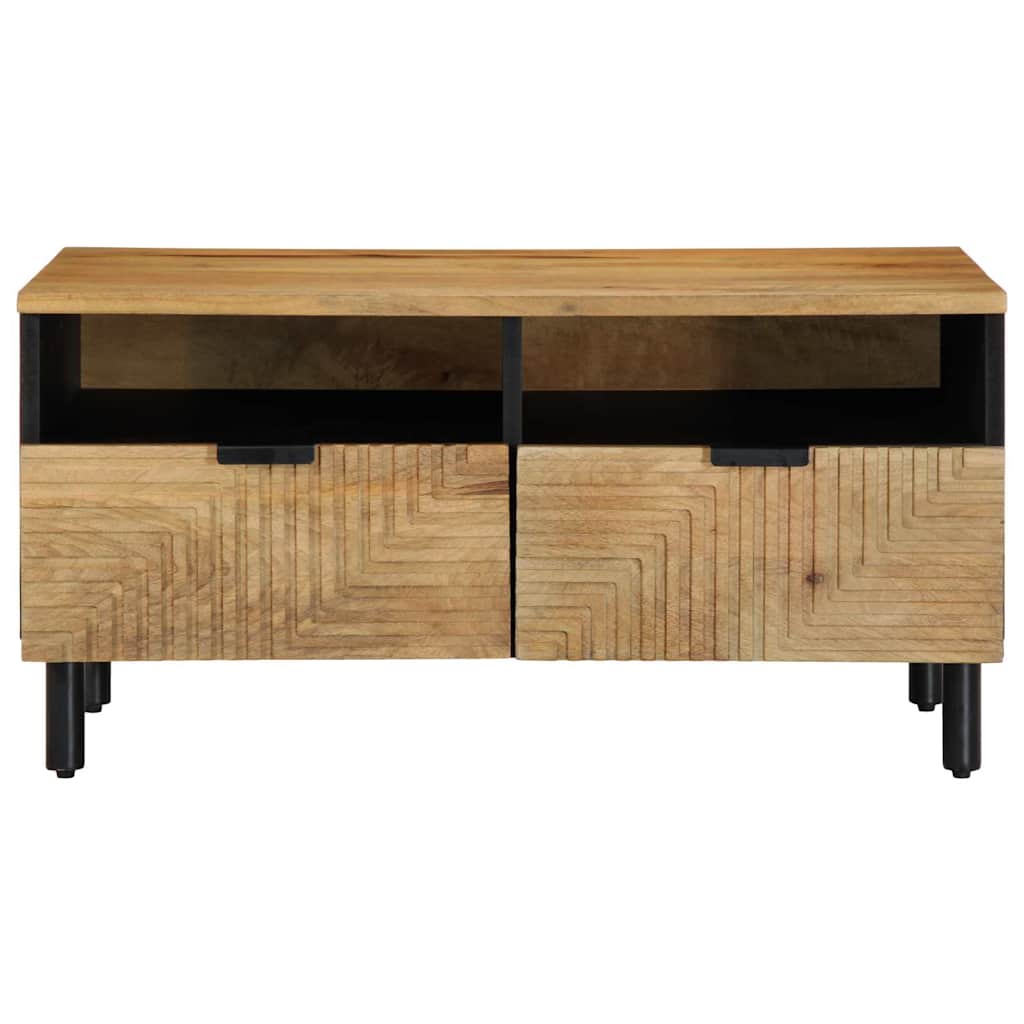 Mesa de centro 80x54x40 cm madeira de mangueira maciça castanho