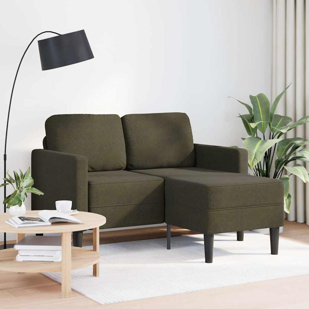 Sofá 2 lugares com chaise em l 125 cm couro artificial