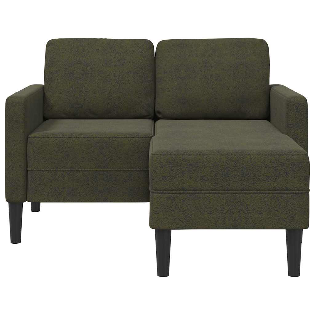 Sofá 2 lugares com chaise em l 125 cm couro artificial