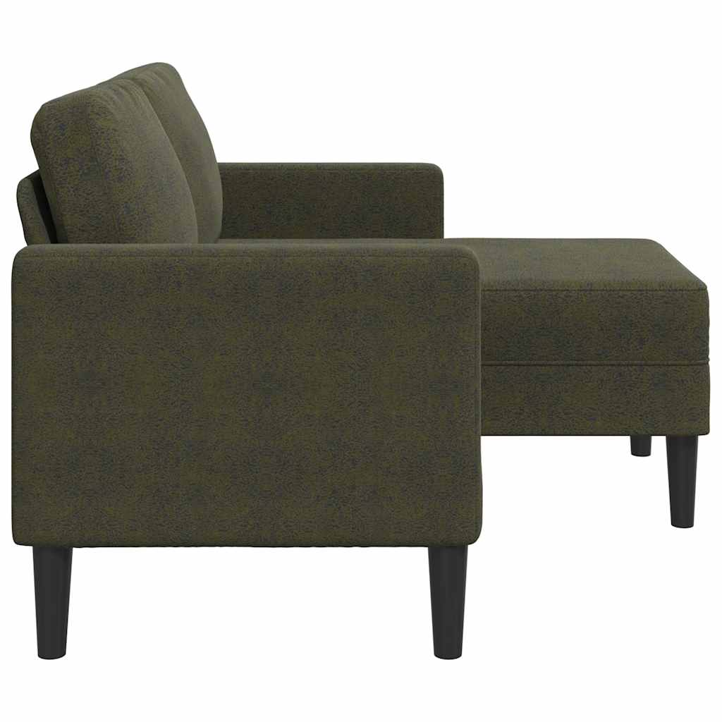 Sofá 2 lugares com chaise em l 125 cm couro artificial