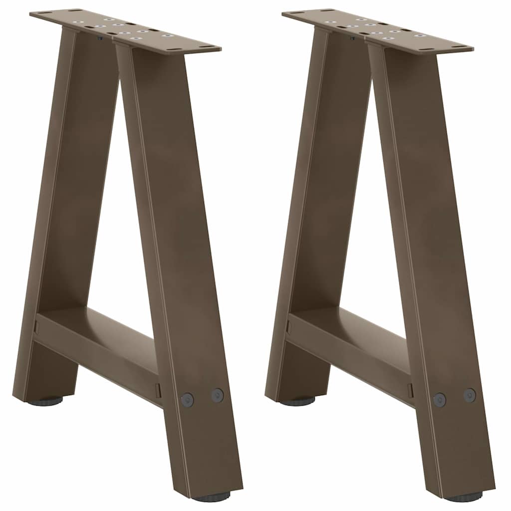 Pés para mesa de centro em formato a, 2 peças, 50x (42-43) cm, aço