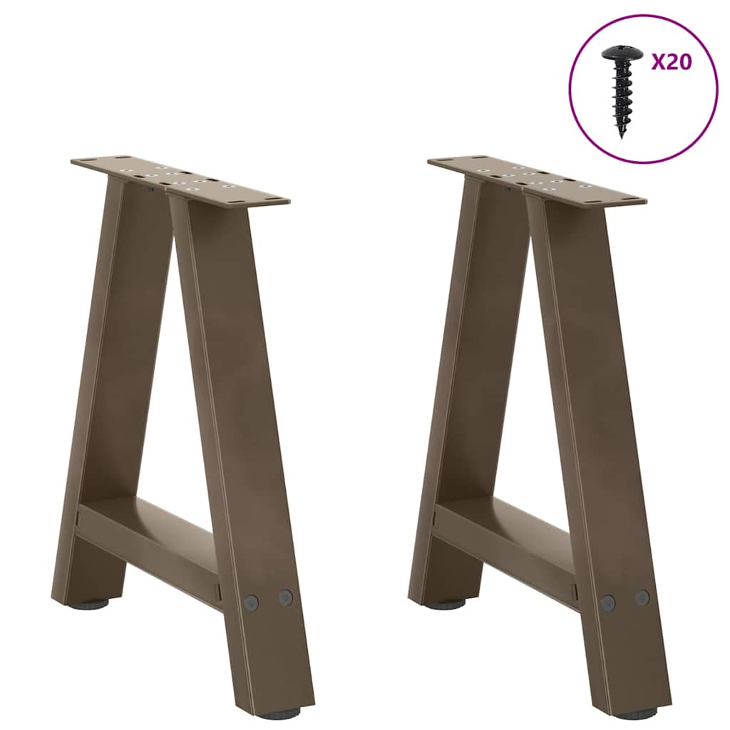 Pés para mesa de centro em formato a, 2 peças, 50x (42-43) cm, aço