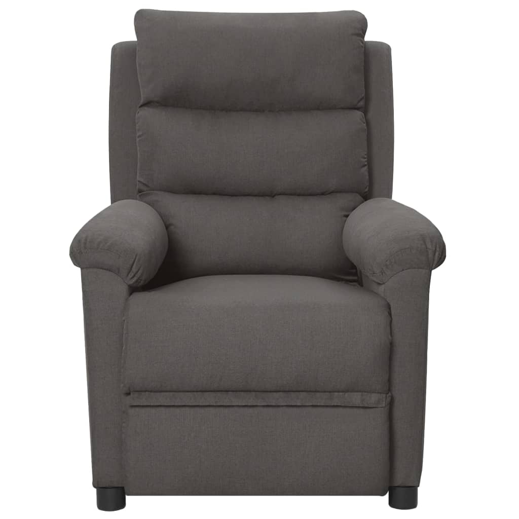 Poltrona de massagens elétrica tecido cinza-escuro