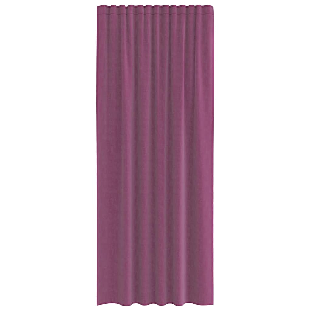 Cortinas de voile com bolsos para varão 2 pcs roxo