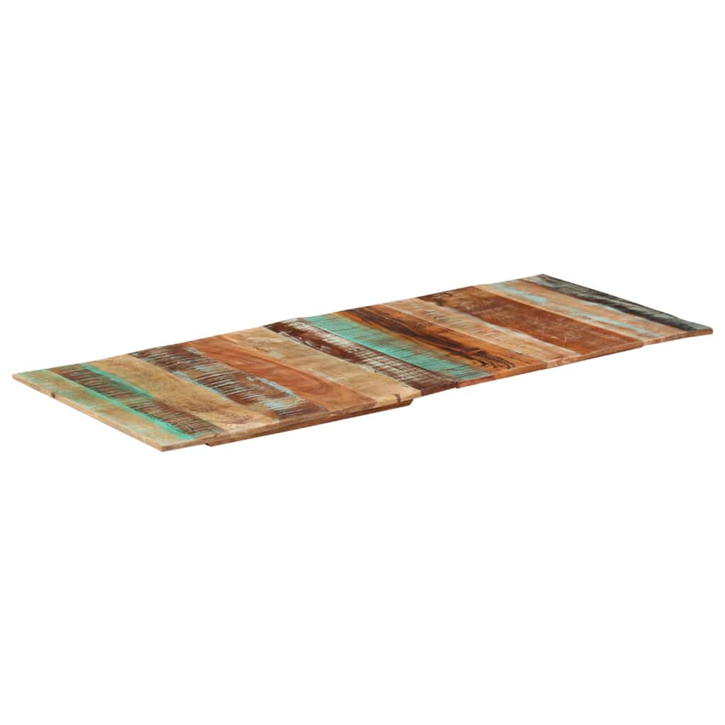 Tampo mesa retangular 60x140cm 15-16mm madeira recuper. maciça