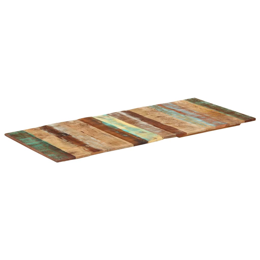 Tampo mesa retangular 60x140cm 15-16mm madeira recuper. maciça