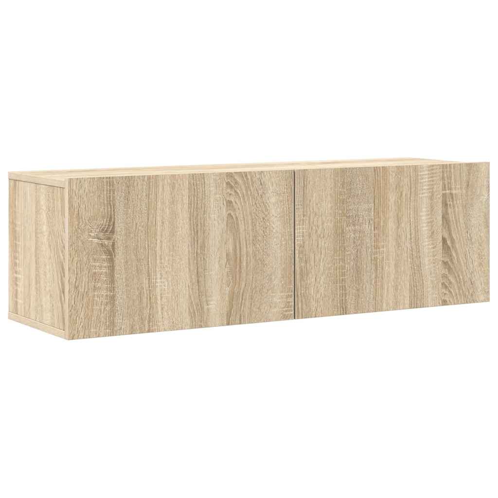Conjunto móveis de TV 7 pcs madeira processada carvalho sonoma