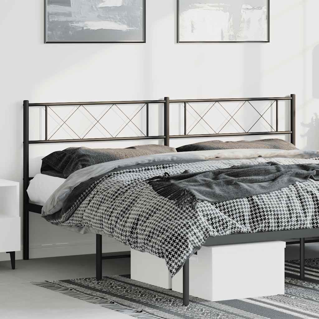 Cabeceira de substituição 180 cm metal preto