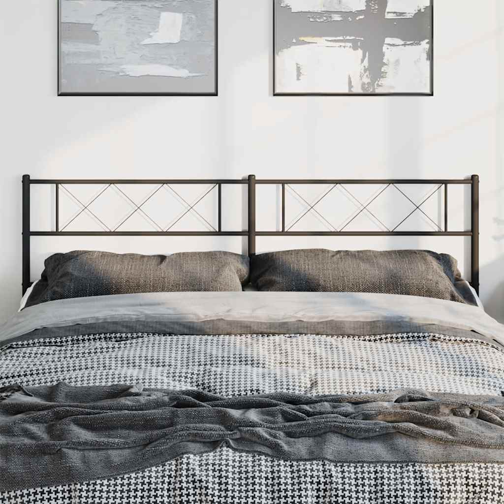 Cabeceira de substituição 180 cm metal preto