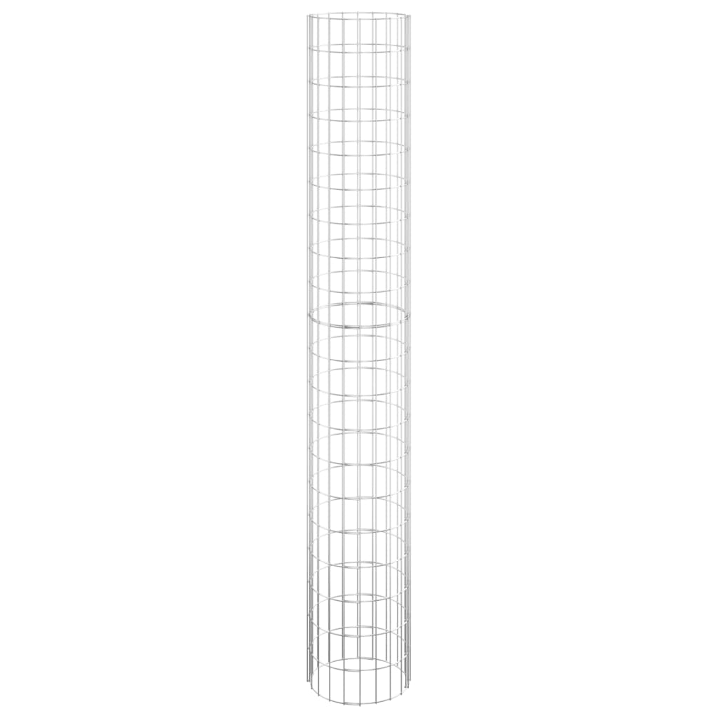 Canteiro elevado/cesto gabião em poste ø30x200 cm aço galvaniz.