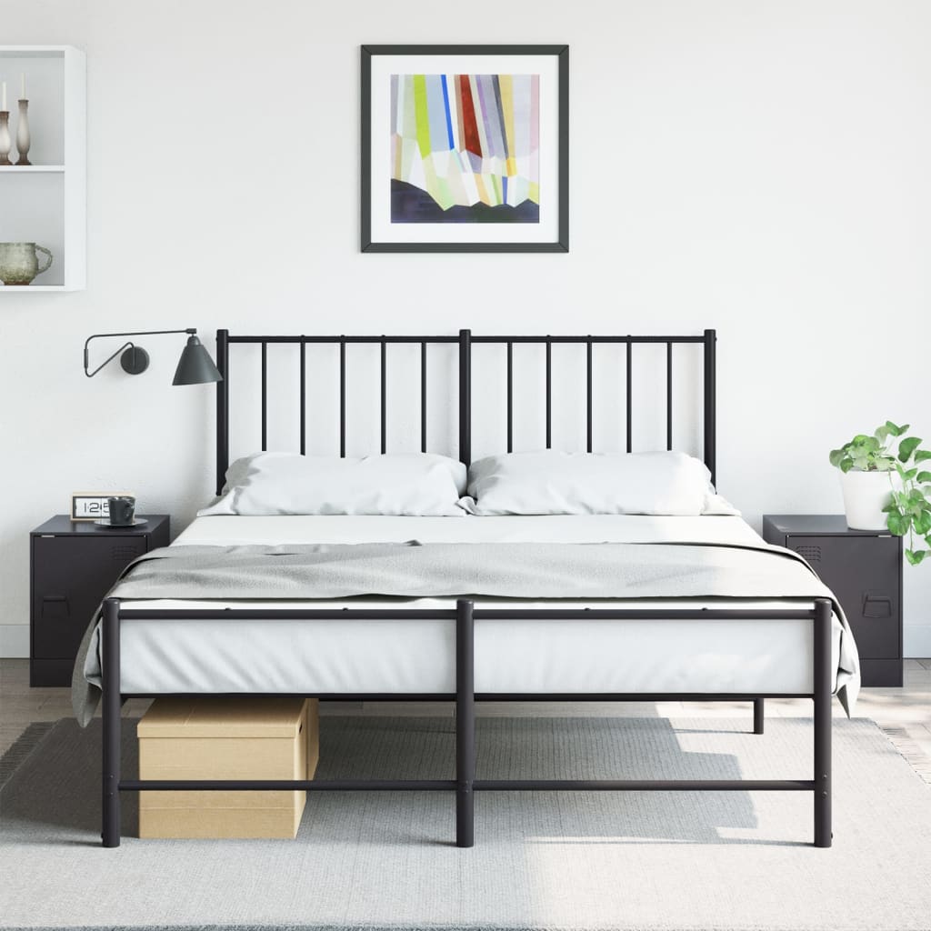 Mesas de cabeceira 2 pcs 34,5x39x44 cm aço preto