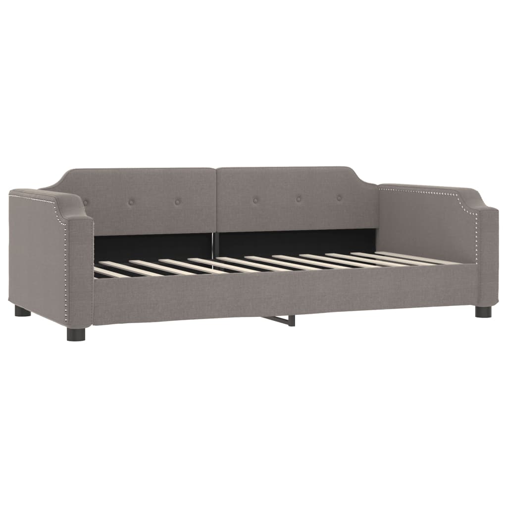 Sofá-cama c/ gavetão/colchões 80x200cm tecido cinza-acastanhado