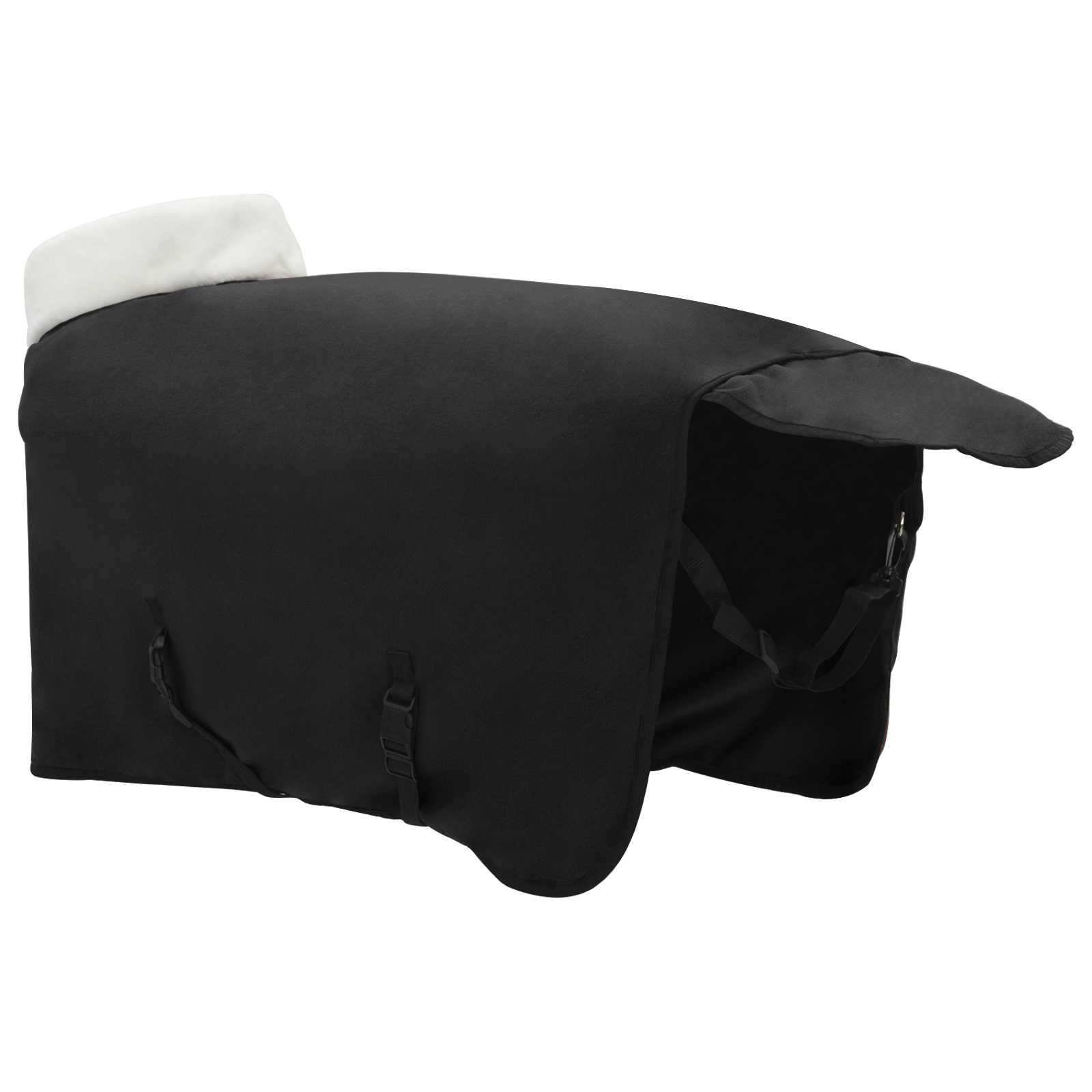Cobertor de cavalo preto 95 cm fleece polar