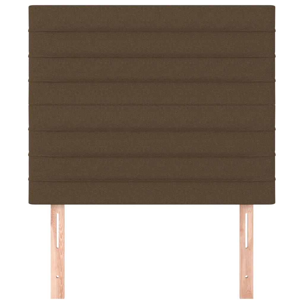 Cabeceira castanho escuro 100x5x118/128 cm tecido
