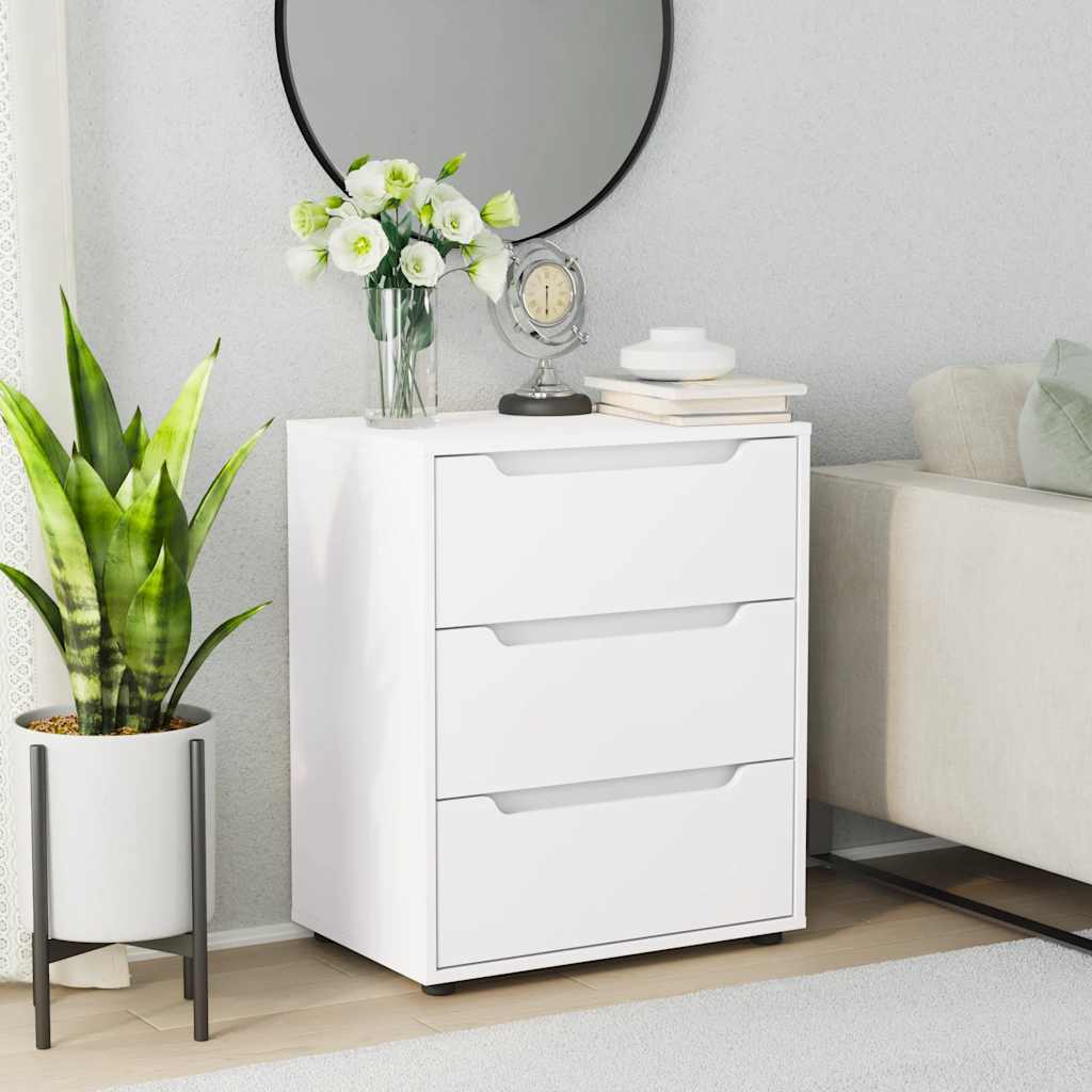 Aparador visnes 60x40x73 cm derivados de madeira branco