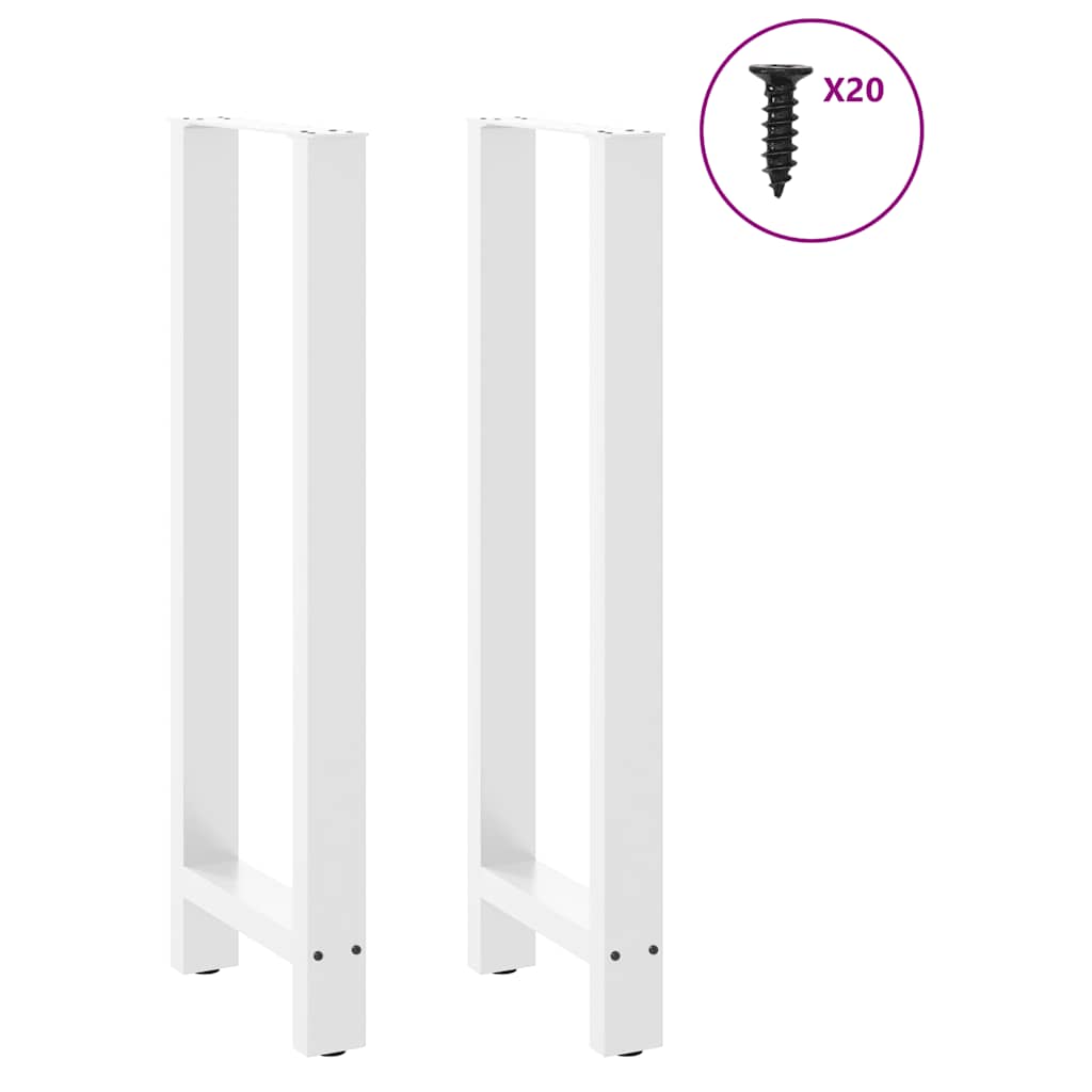 Pés para mesa de bar , brancos, 2 peças, 40x (110-111) cm, aço