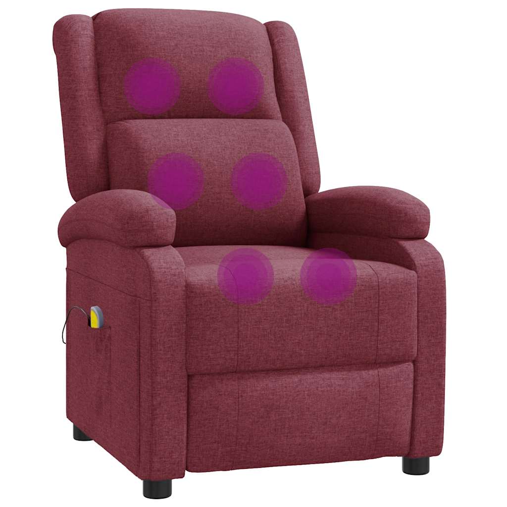 Poltrona de massagens tecido vermelho tinto