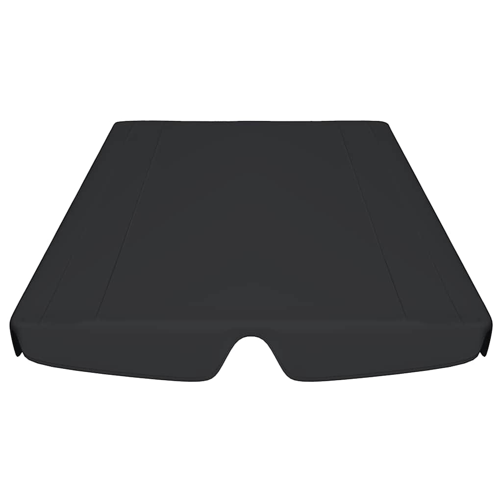 Toldo suplente baloiço jardim 188/168x145/110 cm preto